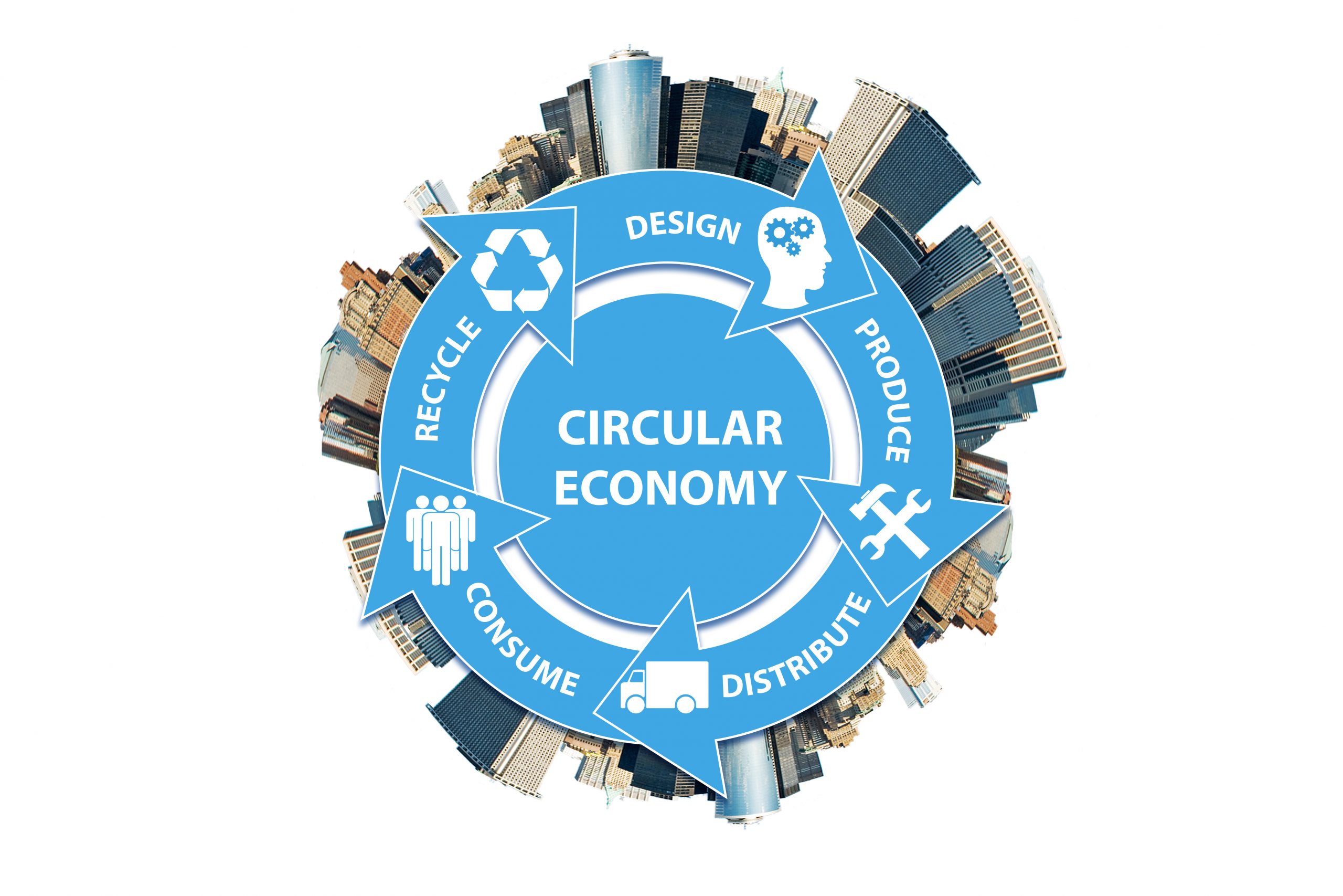 Il·lustració del concepte economia circular